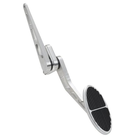 Lokar BAG-6104 Standard Oval Throttle Pedal, Brushed Billet Aluminum