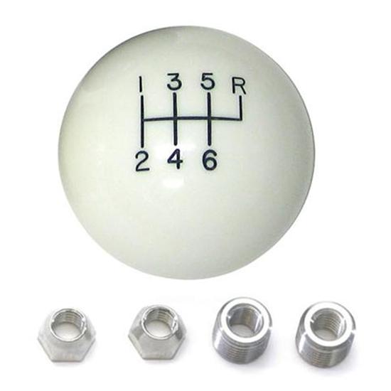 Lokar SK-6875 White Manual 6 Speed Shift Knobs