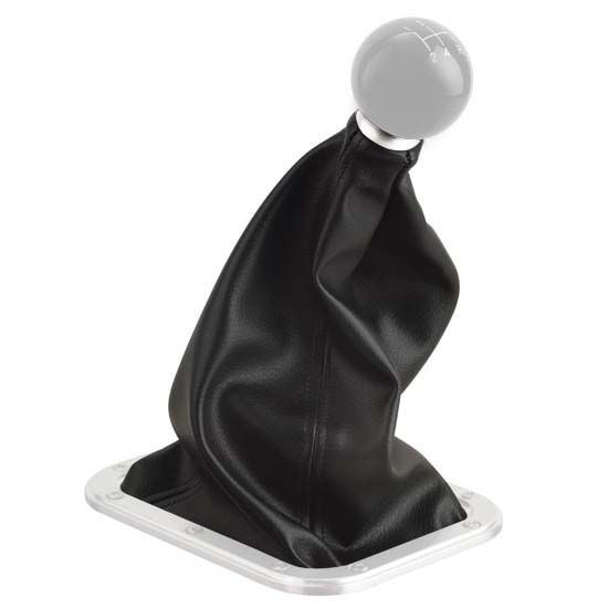 Lokar 70-CF1 Hi-Top Rect Shifter Boot, 3/8 Inch-24 Thread Chrome Bezel