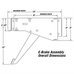 Lokar EFB-9001 Brushed Billet Aluminum Under Dash E-Brake Assembly