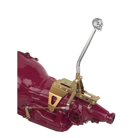 Lokar CMPGDS Auto Trans Shifter, Powerglide, 10 Inch, Skull Knob