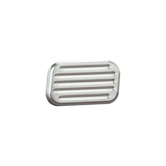 Lokar BAG-6002 Billet Aluminum Brake Pad, Ball-Milled, Brushed