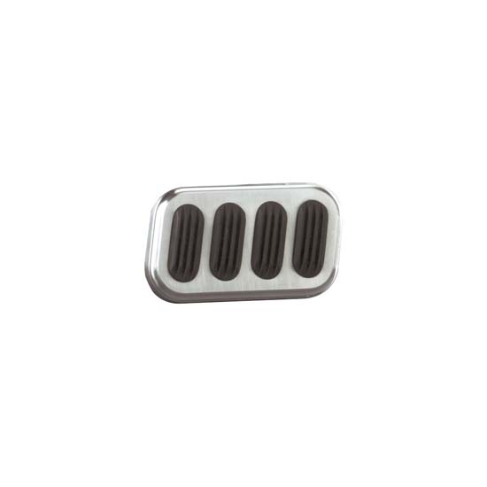 Lokar BAG-6005 Billet Aluminum Brake Pad w/Rubber, Brushed