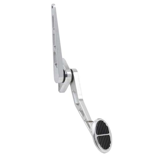 Lokar BAG-6103 Mini Oval Billet Aluminum Throttle Pedal, Brushed