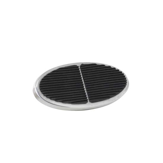 Lokar BAG-6108 XL Oval Billet Aluminum Brake Pad, Brushed