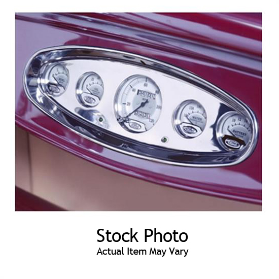 Lokar BDI-9105 3 1/8" Oval Dash Insert, Aluminum