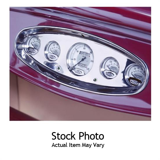 Lokar BDI-9121 3 3/8" Oval Dash Insert, Aluminum