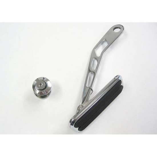 Lokar DBW-6007 Drive-by-Wire Chromed Steel Throttle Pedal w/Rubber