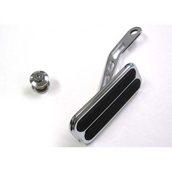 Lokar DBW-6016 Drive-by-Wire XL Chromed Steel Throttle Pedal w/Rubber