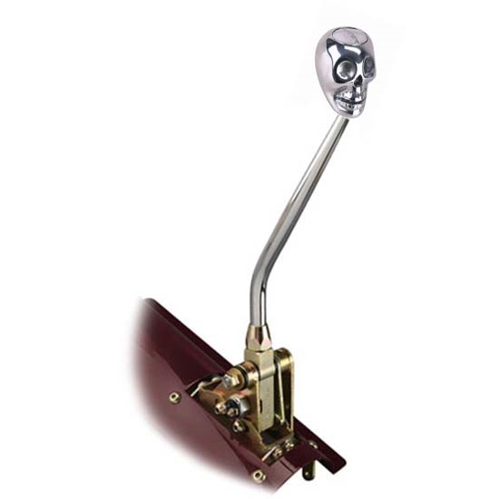 Lokar FMS60C6ES Floor Mount Trans Shifter, C-6, 8 Inch, Skull Knob