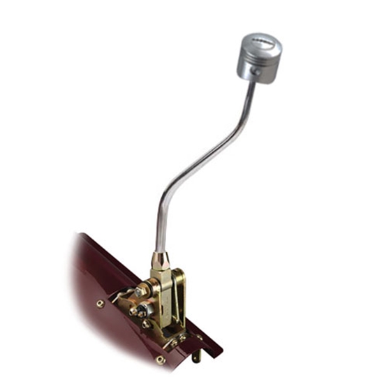 Lokar FMS6AODANP Floor Mount Shifter, Ford AOD, 23 Inch, Piston Knob