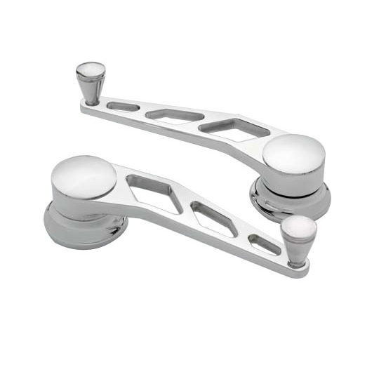 Lokar IDH-2013 Polished Billet Alum Window Cranks, GM Pre-1949, Pair