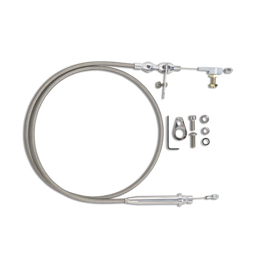 Lokar KDP-2350TP Polished Tuned-Port TH-350 Hi-Tech Kickdown Cable Kit