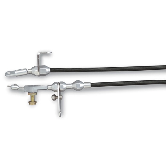Lokar KDP-2FMXU Polished Ford FMX Trans Universal Kickdown Cable Kit