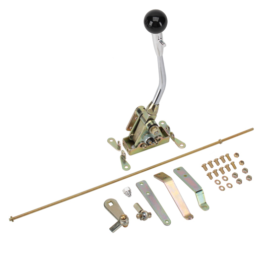 Speedway/Lokar 8 In Single Bend Muscle Car Shifter, TH350/TH400, Black