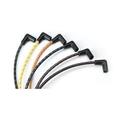 Lokar PW-1001 Cloth Covered Spark Plug Wire, Tan/Red-Black Tracer