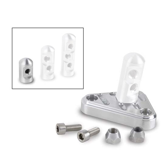 Lokar TCB-40TP1P Polished Tuned-Port Billet Alum Bracket Single Stud