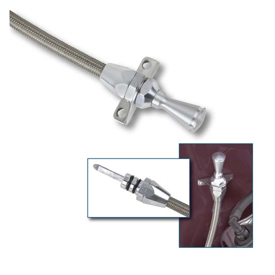 Lokar TD-3518FM Hi-Tech Trans Dipstick, Chrysler 518, Firewall Mount