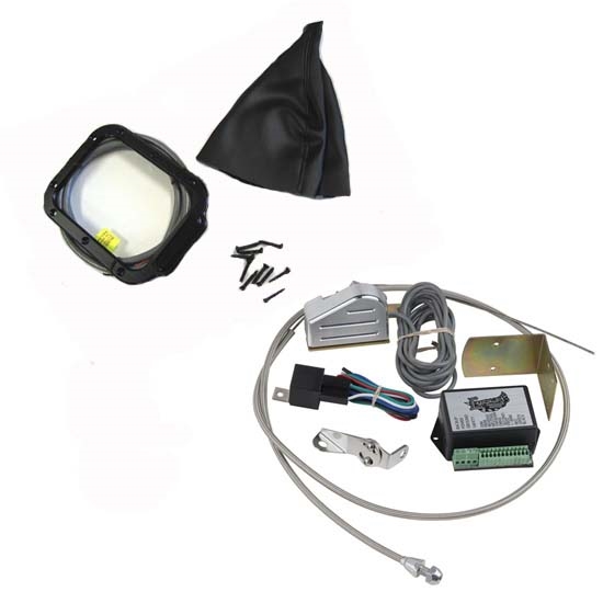 Lokar XCINB-1785 Midnight Series Horiz Rect LED Shift Boot Kit, C4/C6