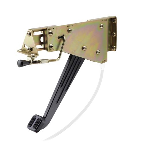 Lokar XEFB-9000 Midnight Series Foot Brake w/Solid Arm/Ball-Milled Pad