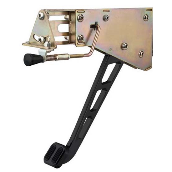 Lokar XEFB-9003 Midnight Series Foot Brake w/Windowed Arm, Rubber