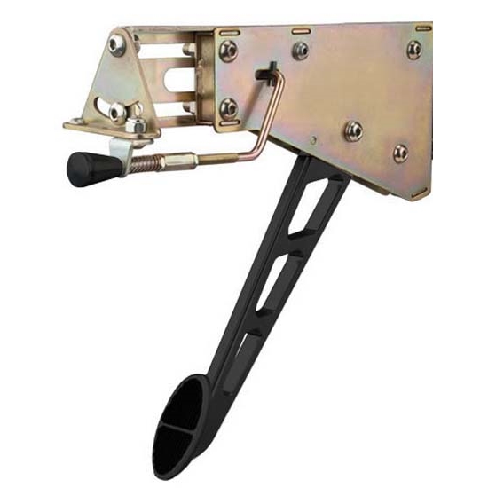 Lokar XEFB-9009 Midnight Series Foot Brake w/Windowed Arm/Oval Pad/Rub
