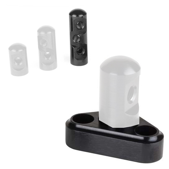 Lokar XTCB-40TP3 Midnight Series Tuned-Port Alum Bracket w/Triple Stud