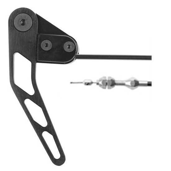 Lokar XTR-1200U Midnight Series Trunk Release Cable Kit, Black Housing