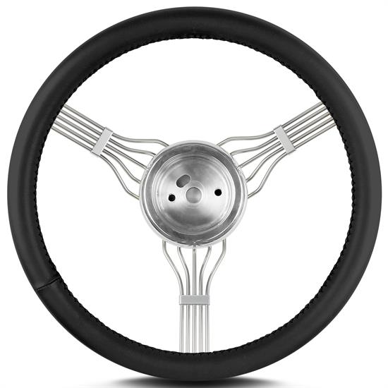 Lecarra 55301 15 Inch Steering Wheel, Newstalgic Banjo Black Wrap