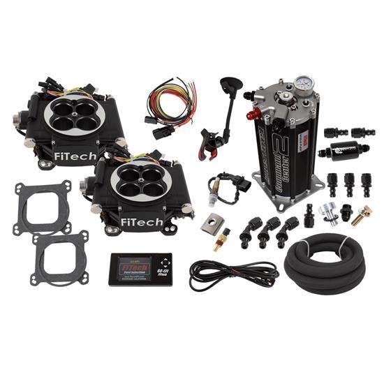 FiTech 32262 Go EFI 2x4 Fuel Injection System, Matte Black