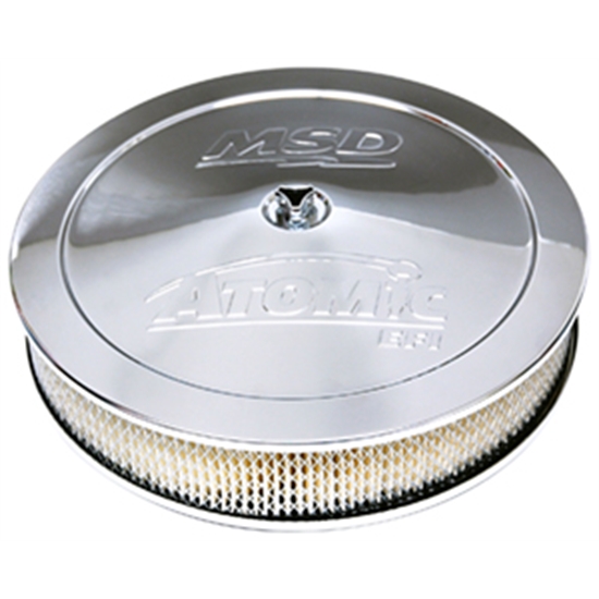 MSD 2895 MSD Air Cleaner Kit, MSD, Atomic Logo 14 Inch, 3 Inch Element