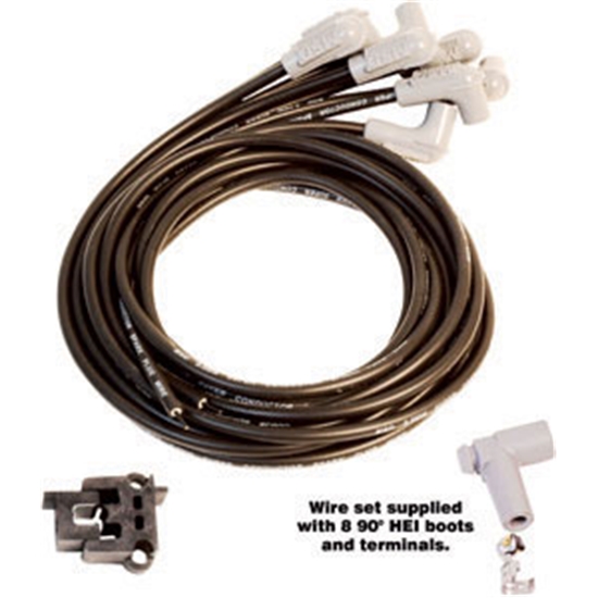 MSD 31223 Black Super Conductor 8 Cyl, 90 Deg Plug, 90 Deg Plug
