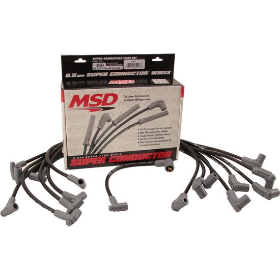 MSD 35593 Wire Set, SC Blk, SB Chevy With HEI Cap