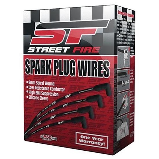 MSD 5564 Street-Fire Spark Plug Wires, S/B Chevy Stock, Under Manifold
