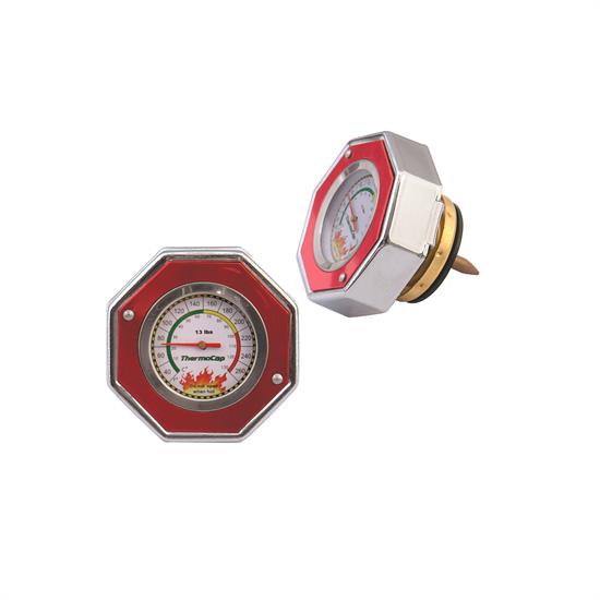 Mr Gasket 2470R Thermocap Radiator Cap, 13 PSI, Red
