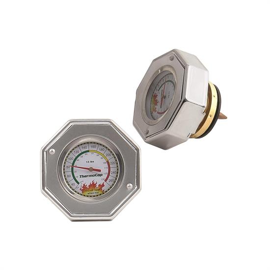 Mr Gasket 2470S Thermocap Radiator Cap, 13 PSI, Silver