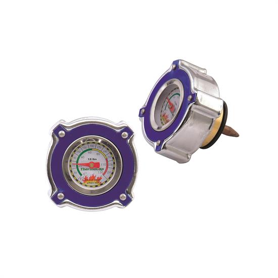 Mr Gasket 2473B Thermocap Radiator Cap, 16 PSI, Blue