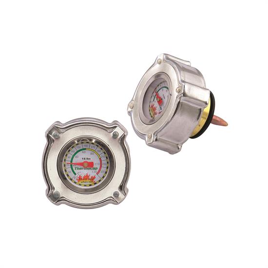 Mr Gasket 2473S Thermocap Radiator Cap, 16 PSI, Silver
