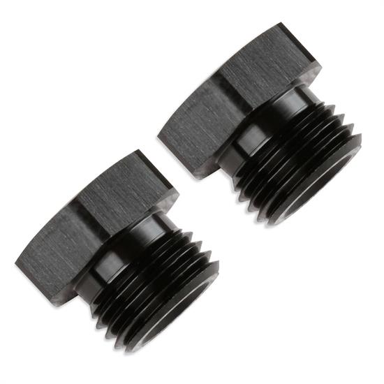 Mr Gasket 481404-BL -4 Port Plugs O-Ring Seal, Black, Pair