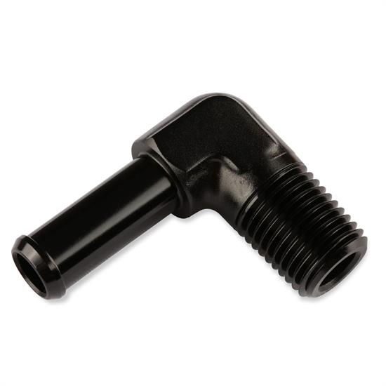 Mr Gasket 484208-BL 90 Degree 1/2 I.D. Hose To 3/8 NPT, Black