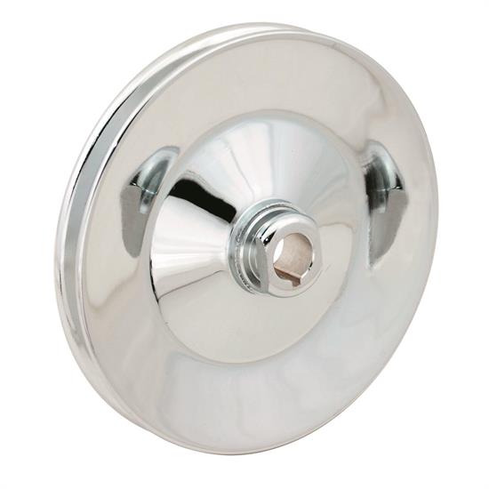 Mr Gasket 4948G Chrome Power Steering Pulley, Single Groove, 76-84 GM