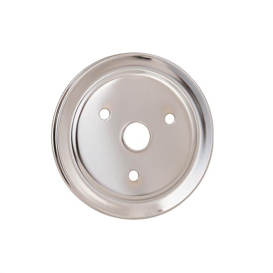 Mr Gasket 4972 Chrome Crank Pulley, Single Groove, 1955-68 SBC
