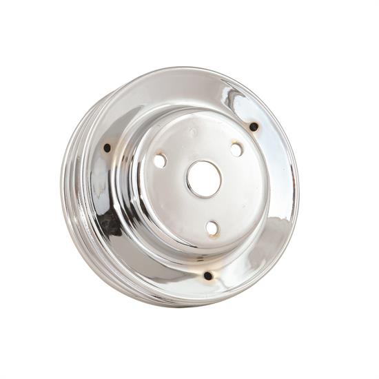 Mr Gasket 4978 Chrome Crank Pulley, Triple Groove