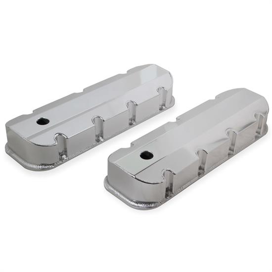 Mr Gasket 6830G Fabricated Aluminum Valve Covers, BBC, Silver