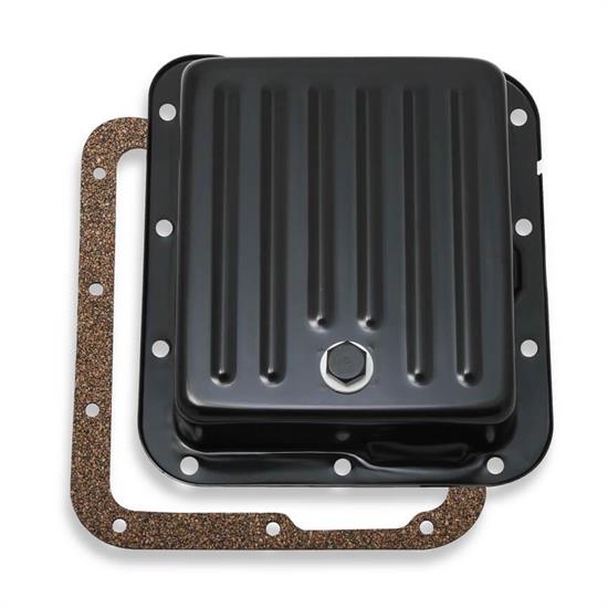 Mr Gasket 9755BMRG Transmission Oil Pan, Case-Filled C4, Black