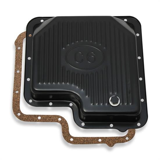 Mr Gasket 9756BMRG Transmission Oil Pan, Ford C6, Black