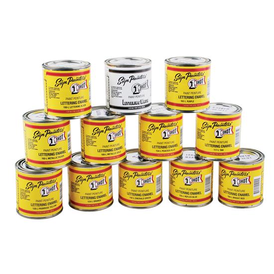 1 Shot 101-L-HPT Lettering Enamel Pinstriping Paint, White