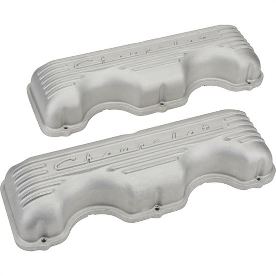 Chevy 348/409 Finned Aluminum Valve Covers, Plain