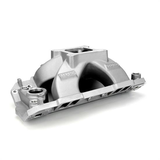 RHS 12902P Polished Intake Manifold, RHS, 23 Degree, For Carb