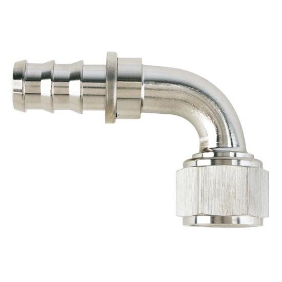 Aeroquip FCE1535 Nickel 90 Deg Push-On Hose Socketless Fitting, -12 AN